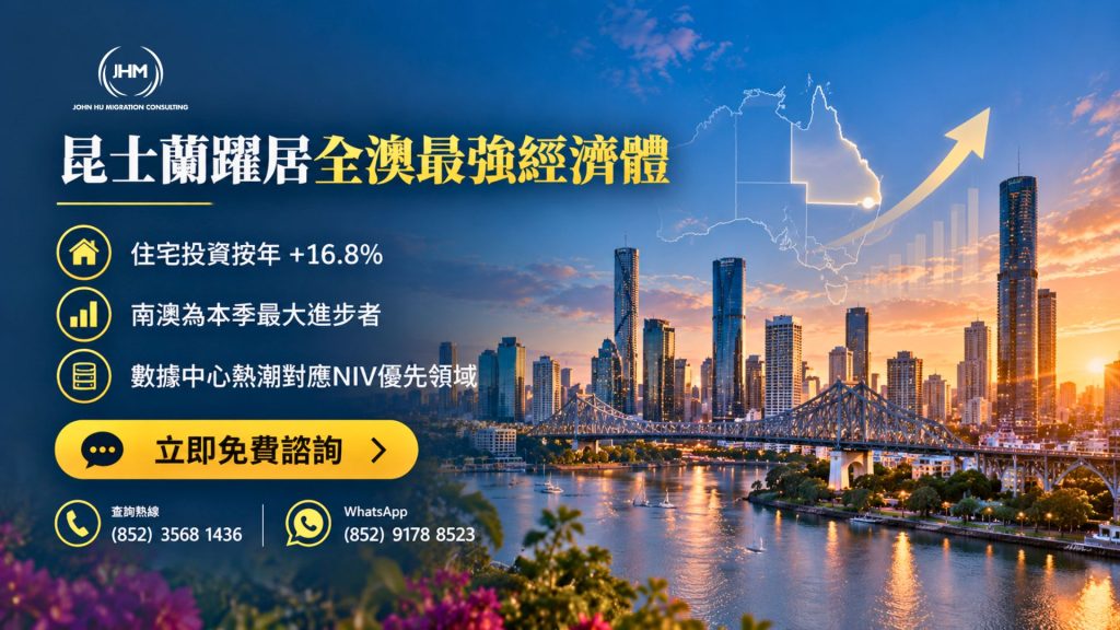 昆士蘭躍居全澳最佳經濟體：州提名移民申請人應該參考的數據